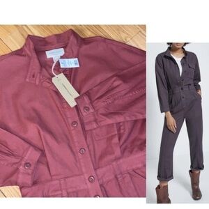 Current/Elliott The Meta Coverall in spiced wine, size 2 (M), NWT